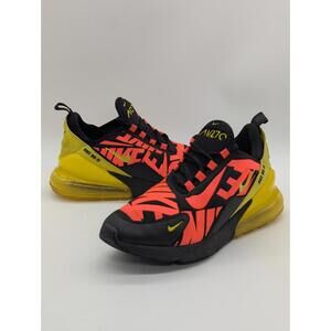 Kids Size 5.5Y / Women's 7 Nike Air Max 270 AV4076-001 Red Black Yellow Shoes